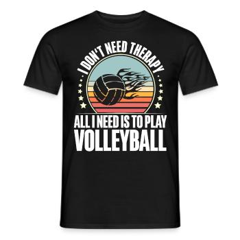 Volleyball - Men's T-Shirt - black - Front - AI Model Male 178 light (178cm)