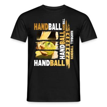 Handball Gold Handball Player Grunge Fan Team - T-shirt homme - noir - Devant - AI Model Male 178 light (178cm)