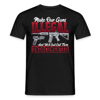 2nd Amendment Gun Rights Gun Lover - Men's T-Shirt - black - Front - AI Model Male 178 light (178cm)