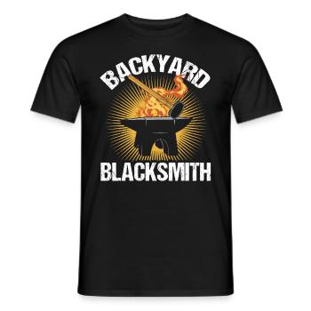 Backyard Blacksmith Anvil Blacksmith - Men's T-Shirt - black - Front - AI Model Male 178 light (178cm)