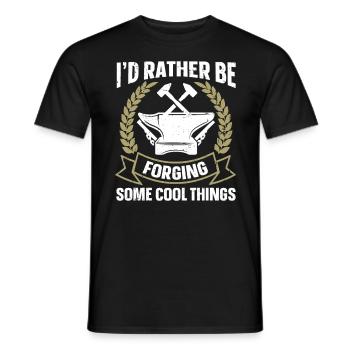Je préfère forger Anvil Blacksmith - T-shirt homme - noir - Devant - AI Model Male 178 light (178cm)