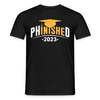 Phinished Abschluss 2023 Doktor Doktortitel - Männer T-Shirt - Schwarz - Vorne - AI Model Male 178 light (178cm)