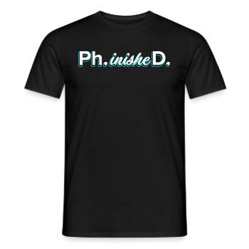 Doctorat phinished Doctorat terminé Doctorat - T-shirt homme - noir - Devant - AI Model Male 178 light (178cm)
