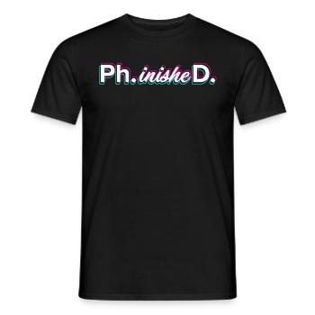 Doctorat phinished Doctorat terminé Doctorat - T-shirt homme - noir - Devant - AI Model Male 178 light (178cm)
