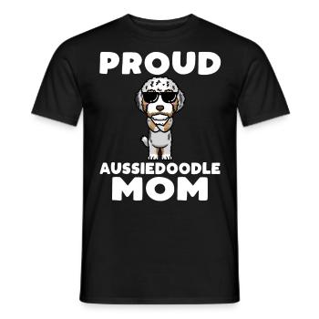 Aussiedoodle Chien - T-shirt homme - noir - Devant - AI Model Male 178 light (178cm)