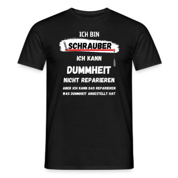 Schraubendreher-Tuning-Automechaniker-Mechatronike - Männer T-Shirt - Schwarz - Vorne - AI Model Male 178 light (178cm)