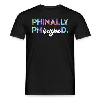 Phinally Phinished Ph.D a finalement terminé son doctorat - T-shirt homme - noir - Devant - AI Model Male 178 light (178cm)