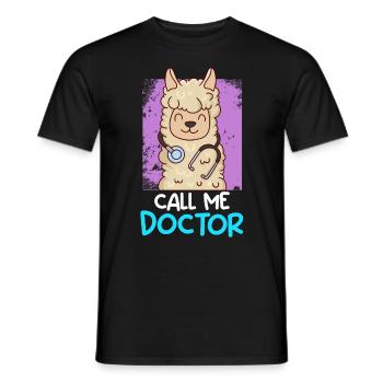 Nenn mich Doktor Ich habe einen Doktortitel - Männer T-Shirt - Schwarz - Vorne - AI Model Male 178 light (178cm)