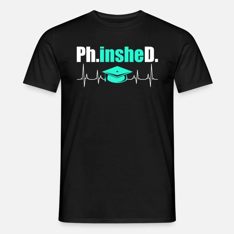 Dottorato di ricerca finito phinished - T-shirt uomo - nero
