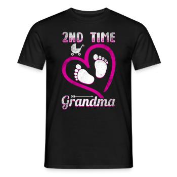 Grandma Grandmother Stolz - Men's T-Shirt - black - Front - AI Model Male 178 light (178cm)