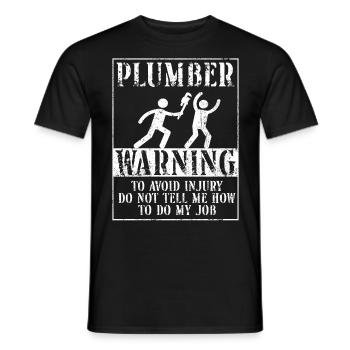 Plombier Plombier Plombier Vintage Plombier - T-shirt homme - noir - Devant - AI Model Male 178 light (178cm)