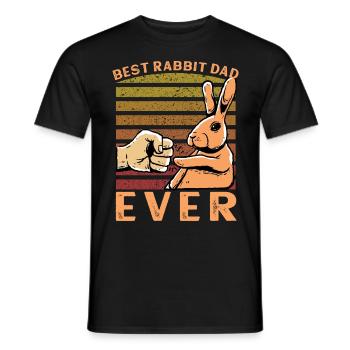 Meilleur papa lapin de tous les temps - T-shirt homme - noir - Devant - AI Model Male 178 light (178cm)