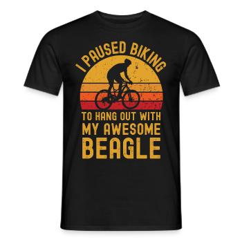 Radfahren und Beagle - Männer T-Shirt - Schwarz - Vorne - AI Model Male 178 light (178cm)