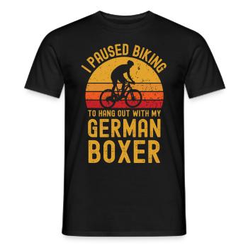 Cyclisme et boxeur allemand - T-shirt homme - noir - Devant - AI Model Male 178 light (178cm)