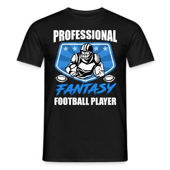 Professional Fantasy Football Player - Men's T-Shirt - black - Front - AI Model Male 178 light (178cm)