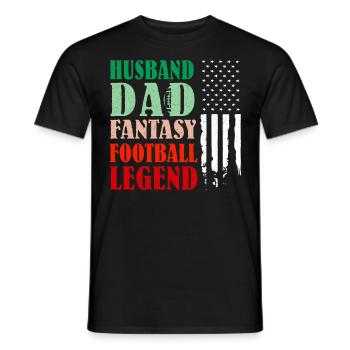 Mari Père Fantasy Football Legend - T-shirt homme - noir - Devant - AI Model Male 178 light (178cm)