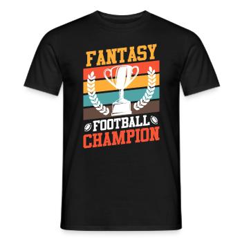 Fantasy Football Champion Fantasy Football Champ - Men's T-Shirt - black - Front - AI Model Male 178 light (178cm)