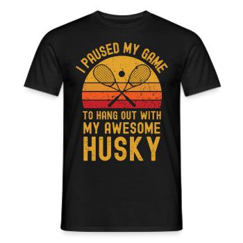 Courge et Husky - T-shirt homme - noir - Devant - AI Model Male 178 light (178cm)