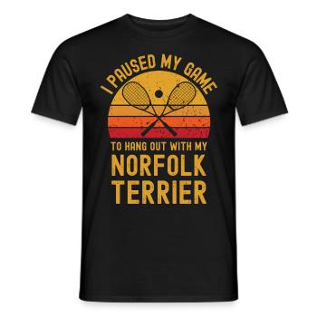 Courge et Norfolk Terrier - T-shirt homme - noir - Devant - AI Model Male 178 light (178cm)