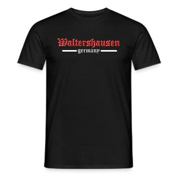 Waltershausen altdeutsch - Männer T-Shirt - Schwarz - Vorne - AI Model Male 178 light (178cm)