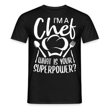 Chef Chef Chef Cuisine Drôle de dicton - T-shirt homme - noir - Devant - AI Model Male 178 light (178cm)