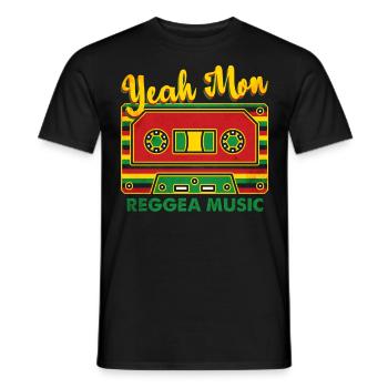 Musique Reggae Jamaïque - T-shirt homme - noir - Devant - AI Model Male 178 light (178cm)