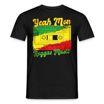 Musique Reggae Jamaïque - T-shirt homme - noir - Devant - AI Model Male 178 light (178cm)