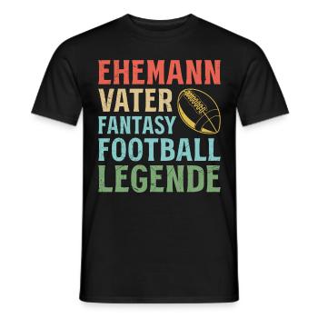 Mari Père Fantasy Football Legend - T-shirt homme - noir - Devant - AI Model Male 178 light (178cm)