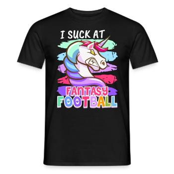Fantasy Football Loser I suck at Fantasy Football - Men's T-Shirt - black - Front - AI Model Male 178 light (178cm)