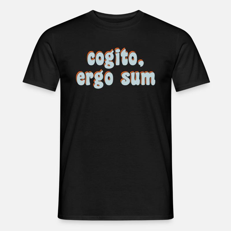 cogito ergo sum - Männer T-Shirt - Schwarz