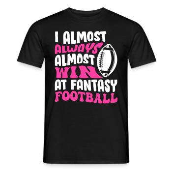 Gagne presque toujours dans le football Fantasy - T-shirt homme - noir - Devant - AI Model Male 178 light (178cm)