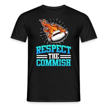 Respectez le commissaire de la Commission - T-shirt homme - noir - Devant - AI Model Male 178 light (178cm)