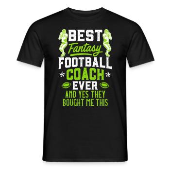 Meilleur entraîneur de football fantastique - T-shirt homme - noir - Devant - AI Model Male 178 light (178cm)