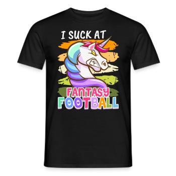 Fantasy Football Loser I suck at Fantasy Football - Men's T-Shirt - black - Front - AI Model Male 178 light (178cm)