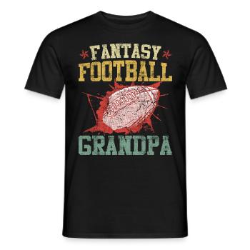 Fantasy Football Opa Großvater Fantasy Football - Männer T-Shirt - Schwarz - Vorne - AI Model Male 178 light (178cm)