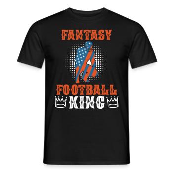Fantasy Football König - Männer T-Shirt - Schwarz - Vorne - AI Model Male 178 light (178cm)