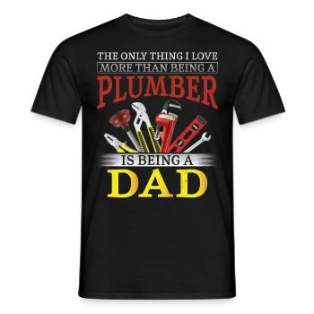 Plumbing Plumber Dad Vintage The - Men's T-Shirt - black - Front - AI Model Male 178 light (178cm)