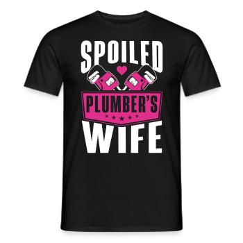 Plomberie Plombier Femme Vintage - T-shirt homme - noir - Devant - AI Model Male 178 light (178cm)