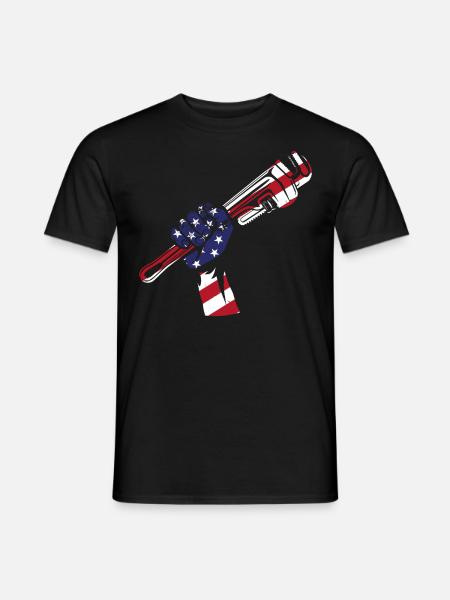 Plumbing Plumber Pipe Wrench - Männer T-Shirt - Schwarz