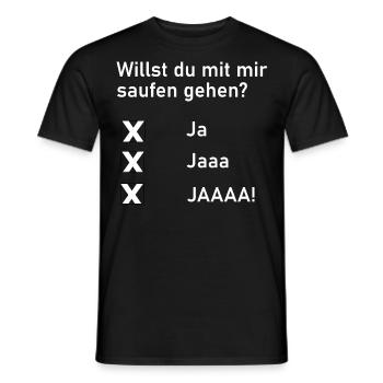 Saufen Party Mallorca Malle Geschenk Geschenkidee - Männer T-Shirt - Schwarz - Vorne - AI Model Male 178 light (178cm)