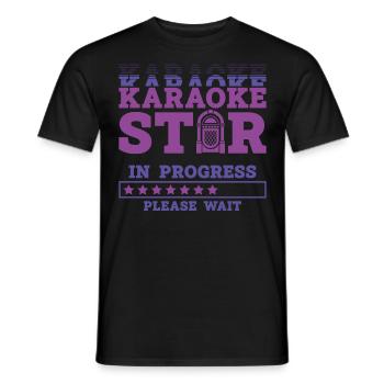 Karaoke Singer Karaoke Star In - Männer T-Shirt - Schwarz - Vorne - AI Model Male 178 light (178cm)