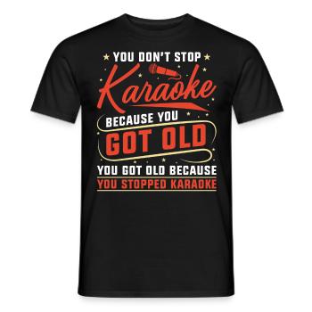 Karaoke Singer You Don't Stop - Men's T-Shirt - black - Front - AI Model Male 178 light (178cm)