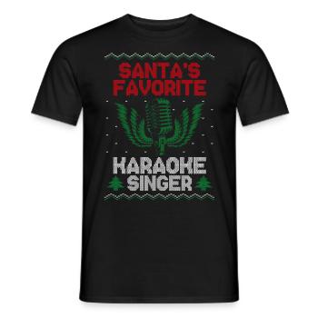 Karaoke Singer Christmas Ugly - Männer T-Shirt - Schwarz - Vorne - AI Model Male 178 light (178cm)