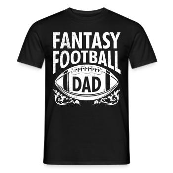 Fantasy Football Dad - Men's T-Shirt - black - Front - AI Model Male 178 light (178cm)