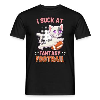 Fantasy football losers - Men's T-Shirt - black - Front - AI Model Male 178 light (178cm)