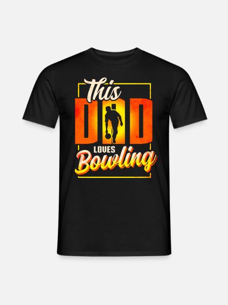 Bowling Vater - Männer T-Shirt - Schwarz