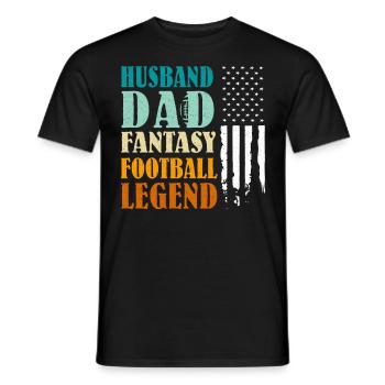 Mari papa fantasy football papa - T-shirt homme - noir - Devant - AI Model Male 178 light (178cm)