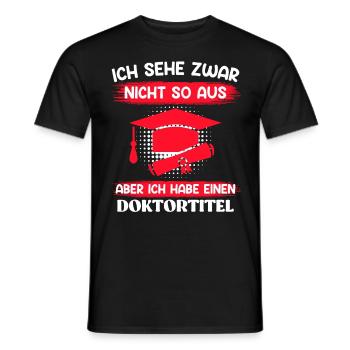 Docteur, je ne ressemble pas à un doctorat - T-shirt homme - noir - Devant - AI Model Male 178 light (178cm)