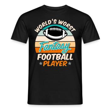Schlechtester Fantasy Football Spieler - Männer T-Shirt - Schwarz - Vorne - AI Model Male 178 light (178cm)