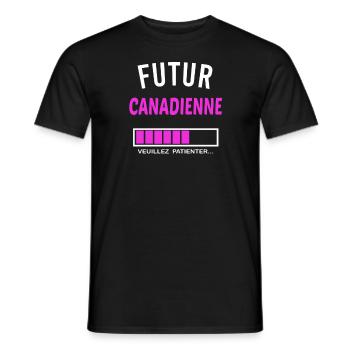 futur Canadienne - T-shirt homme - noir - Devant - AI Model Male 178 light (178cm)